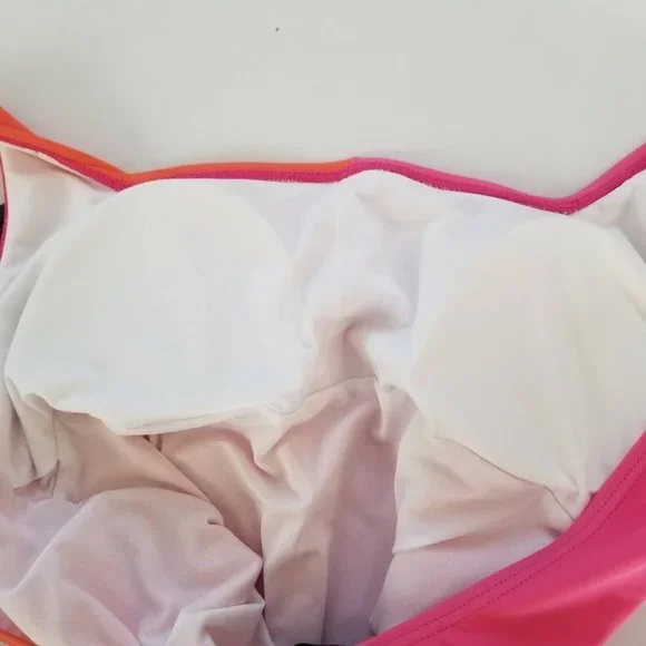 Tommy HilfigerColorblock One-Piece Swimsuit Dahlia Orange Pink